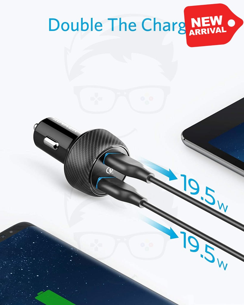 Anker PowerDrive Speed 2QC 39W Black Anker PowerDrive Speed 2QC 39W Black